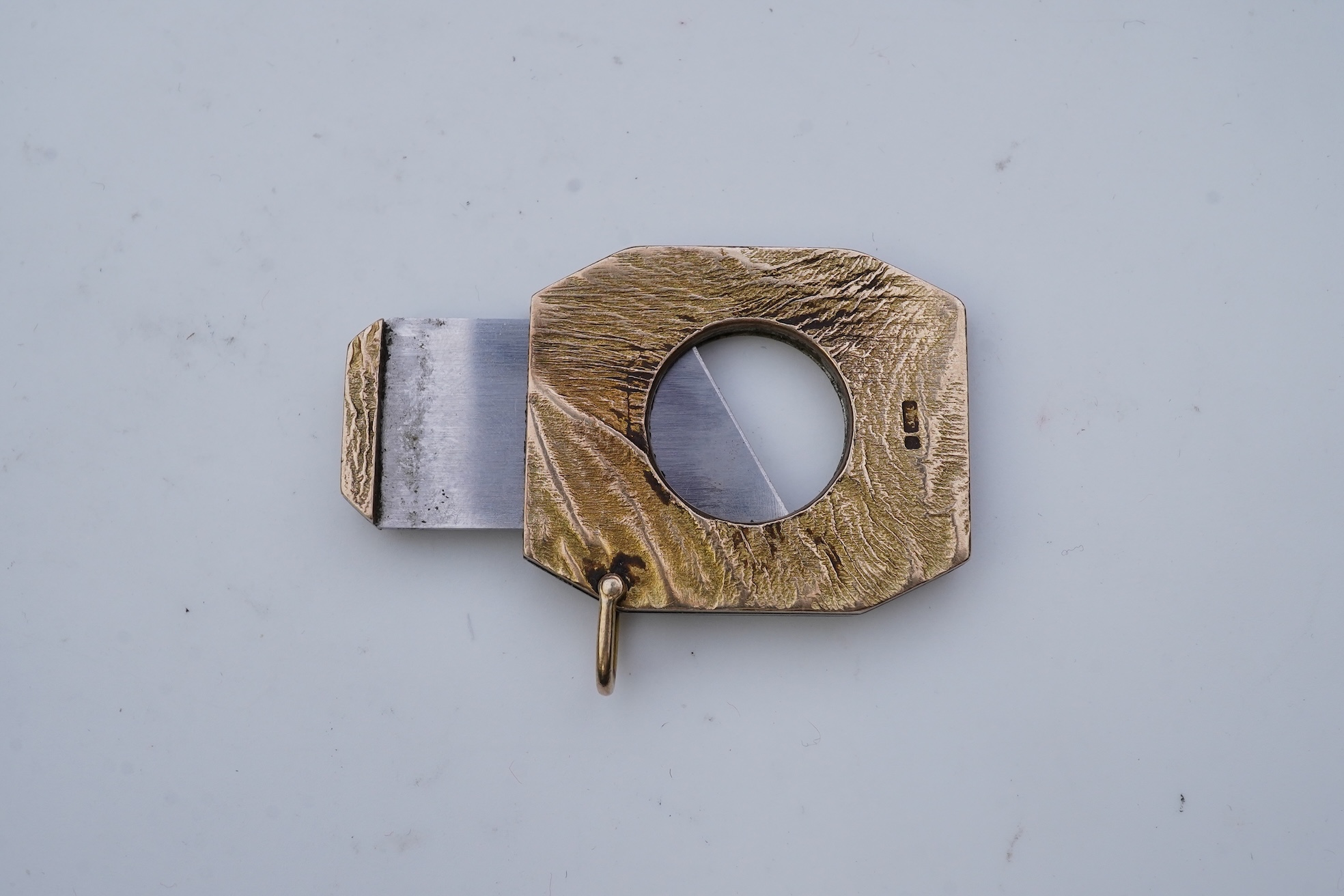 Dunhill, a 9ct gold and steel cigar cutter, circa 1968